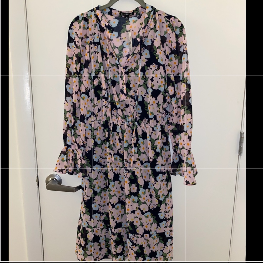 NEW JCrew floral dress with lining size XS